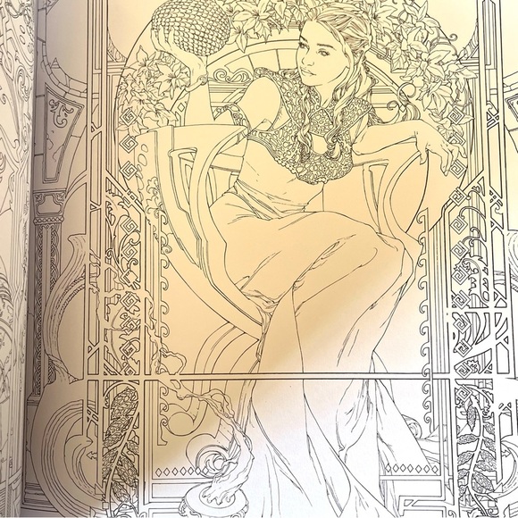 GAME OF THRONES Coloring Book HBO NWT never colored in - Picture 10 of 12